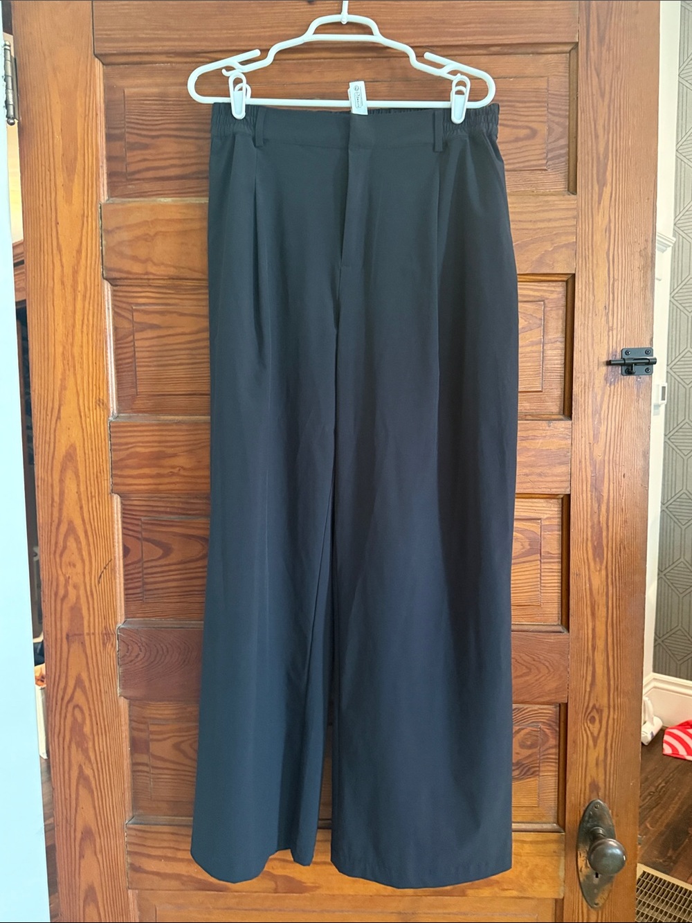 ALO Yoga Black Wide-Leg Trouser Pants